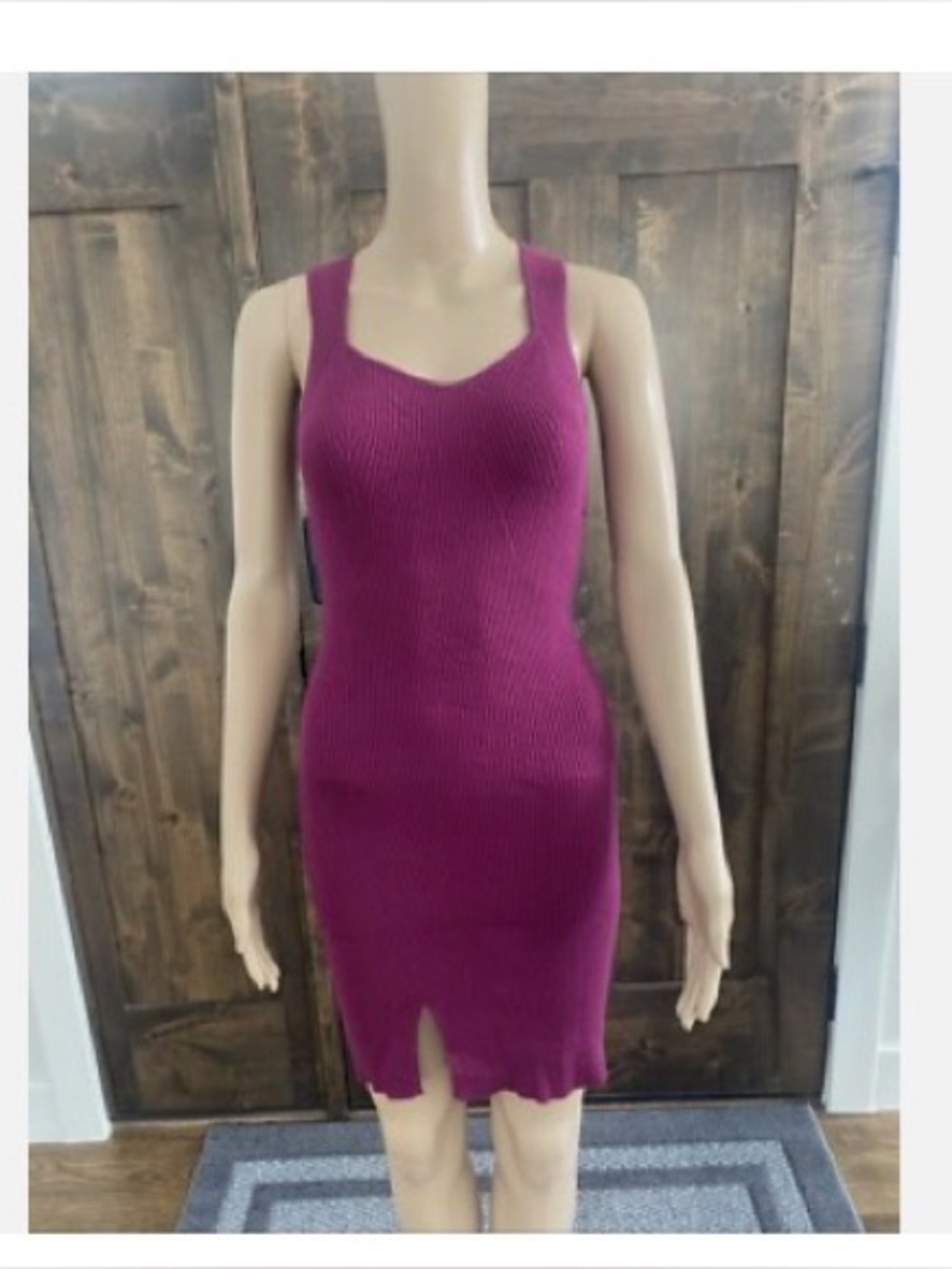 Olive & Oak Ribbed Tank Dress - Plum